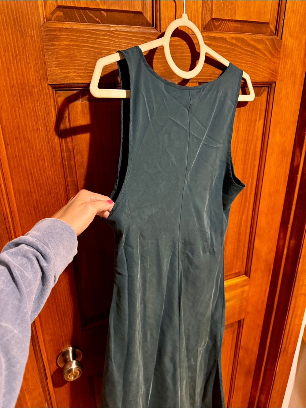 Universal Thread Teal Scoop Neck Midi Tank Dress - Picture 4 of 9